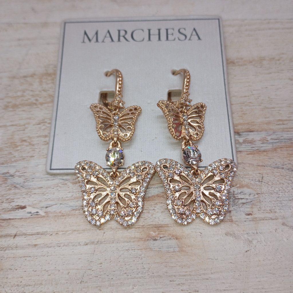 Marchesa Gold-Tone Butterfly Earrings 14$